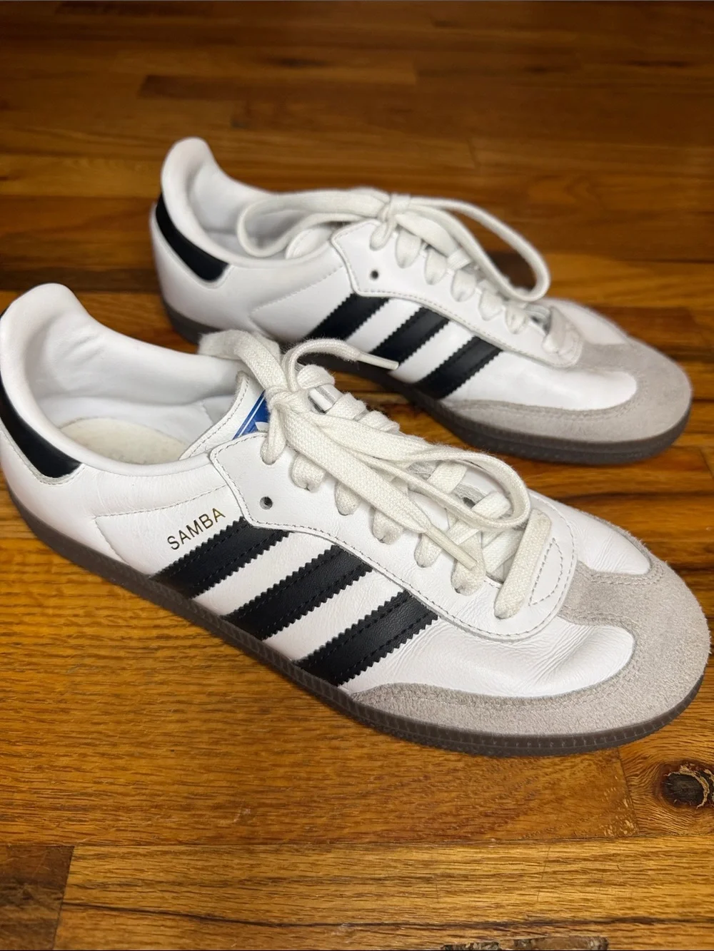 adidas Originals Samba White Black Retro Leather Sneakers